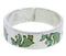 Turquoise Inlay And Silver Bear Ring Band Size 5-3/4 UX32519